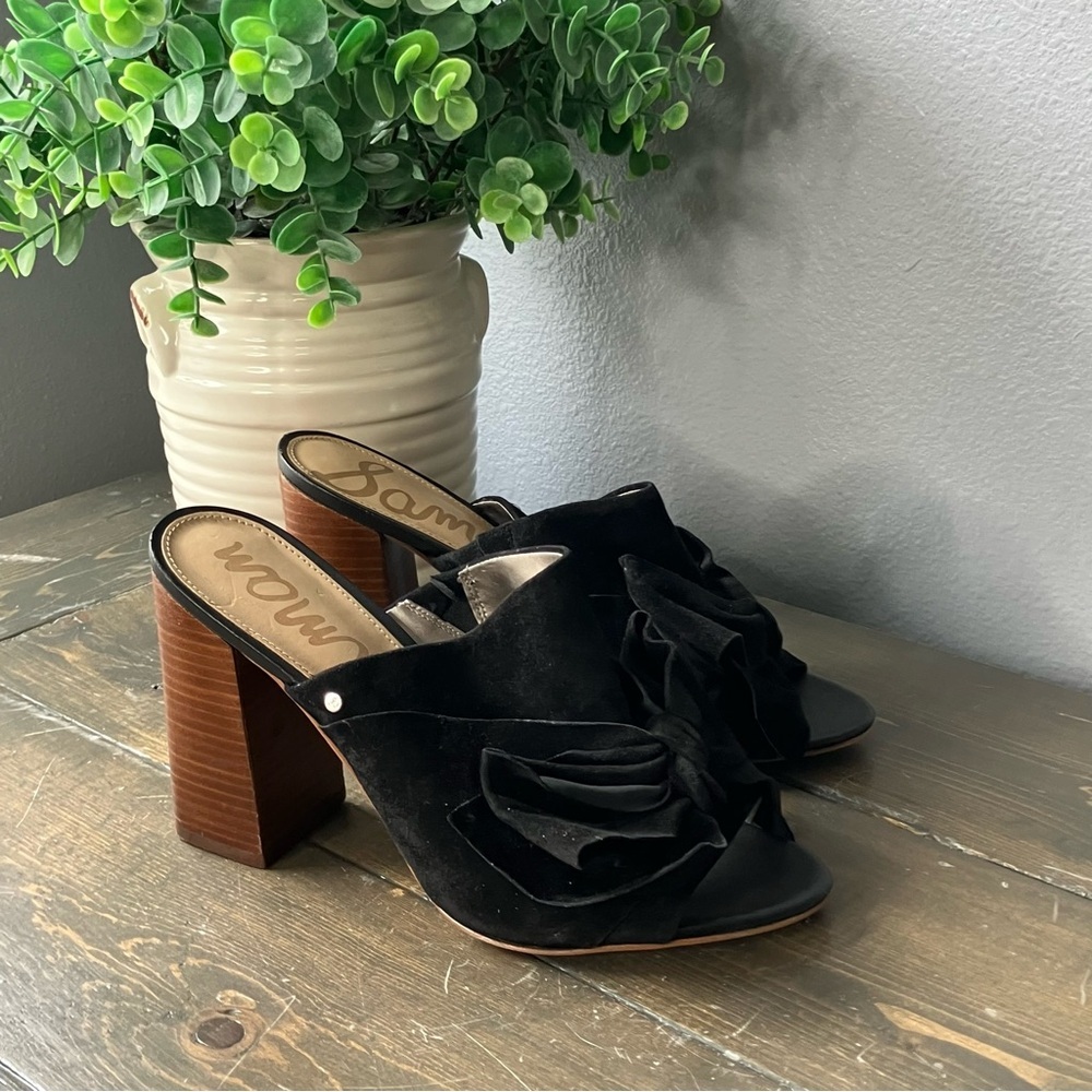 Sam Edelman Mules 10 Women’s Brown Black Yumi Bow Casual Slip-on Summer Boho